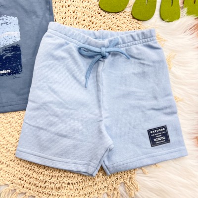 Conj. Camiseta Sailing Team e Bermuda - Azul Petróleo 